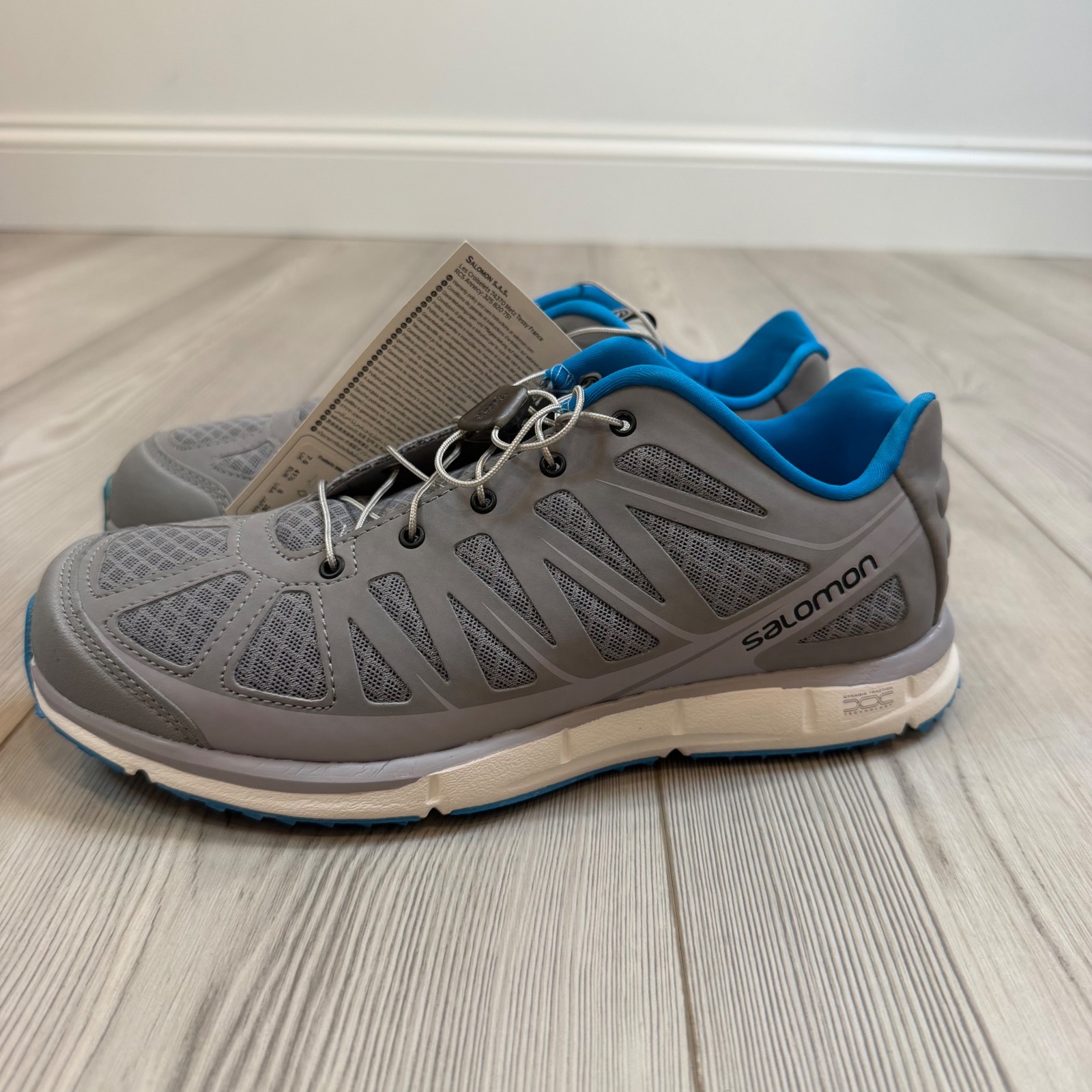 Salomon Kalalau Men 8 Pewter Aluminium Methyl Blue Quicklace Sneakers 356766 New